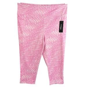 Bebe Printed Capri Pink Crush Safari Print Size 3X